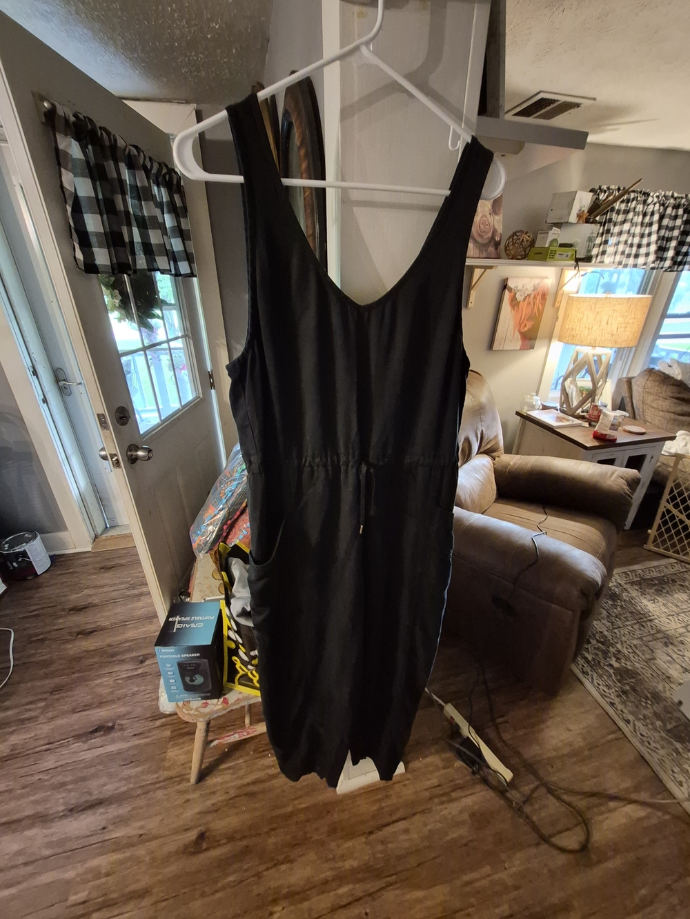 Callia Black Sleeveless V-Neck Jumpsuit - Picture 2 of 4